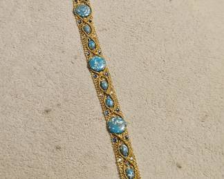 Turquoise and Gold Tone Belt