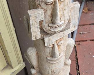 Stacked Tiki Totem Sculpture second image
