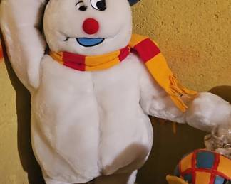Gemmy Frosty the Snowman Spinning Snowflake Plush Toy