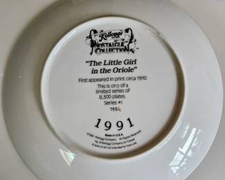 Kelloggs Nostalgia Collection Plate The Little Girl..., set of second image