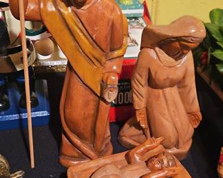 Wooden Nativity Set Holy Family