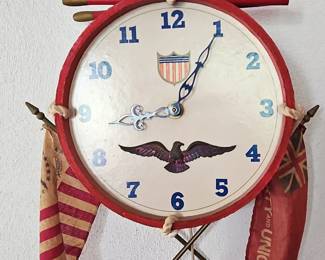 Patriotic Drum Wall Clock