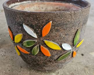 Mosaic Leaf Ceramic Planter second image