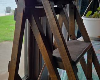 Wooden Folding Library Step Stool second image