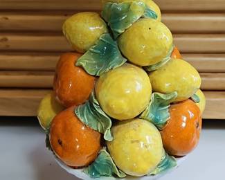 Italian Ceramic Fruit Topiary