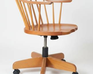 Wooden Windsor Swivel Chair second image