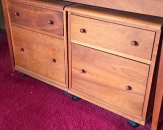Pair of drawer filing cabinets