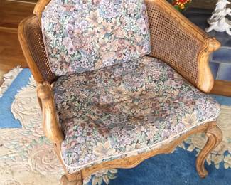 Louis XV Style Cane Back Armchair