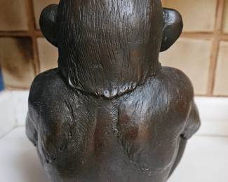 Monkey Holding Bowl Statue third image