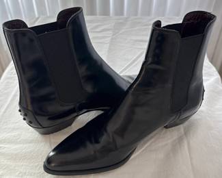 Womens Black Leather Chelsea Boots second image