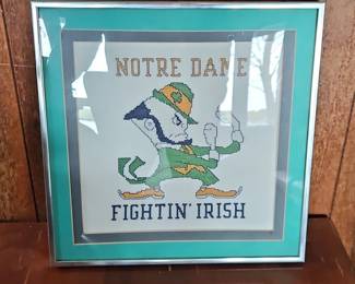 Notre Dame Fighting Irish Cross Stitch