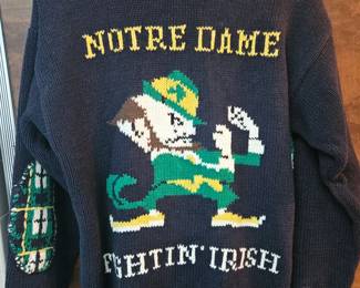 Vintage Notre Dame Cardigan Sweater second image