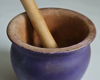 Wooden Mortar and Pestle