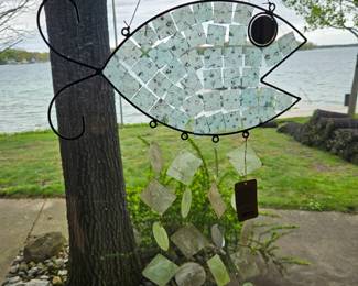Sea Glass Fish Wind Chime second image