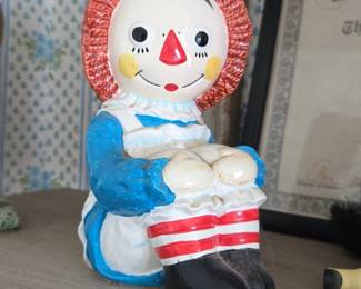 Raggedy Ann ceramic figure