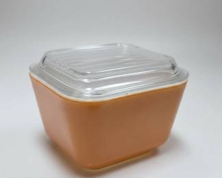 Orange Pyrex Refrigerator Dish