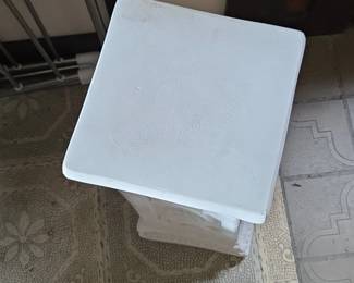 White Plaster Pedestal Stand second image