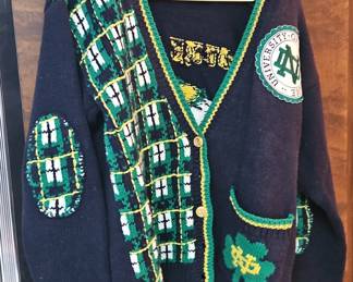 Vintage Notre Dame Cardigan Sweater