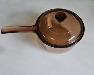 Corning Visions Amber Glass Saucepan