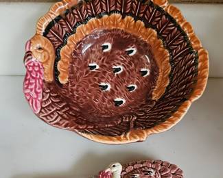 Turkey Shaped Dish with Spreader second image