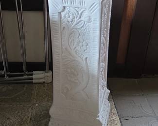 White Plaster Pedestal Stand