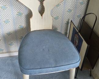 Vintage vanity desk with chair fifth image