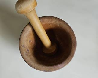 Wooden Mortar and Pestle second image