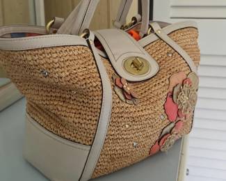 Coach Straw Floral Tote second image