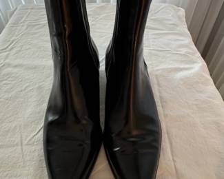Womens Black Leather Chelsea Boots