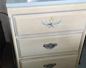 Vintage vanity desk with chair second image