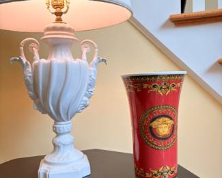 Lamp~$195/ Versace Vase $195~Vase SOLD 