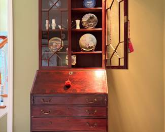 Antique mahogany writing desk with drop down $795