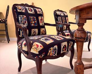 Super cute!  $1295 Custom Upholstered game chairs $895 set