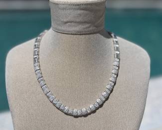 Roberto Coin 18kt White Gold Diamond Necklace 