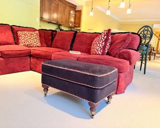 Century upholstered  ottoman $245 Sherrill Sectional Sofa $895
