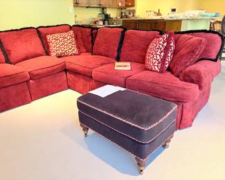 Century upholstered  ottoman $245 Sherrill Sectional Sofa $895