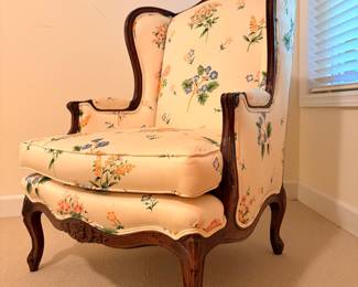 Custom Upholstered  wingback chair $195
