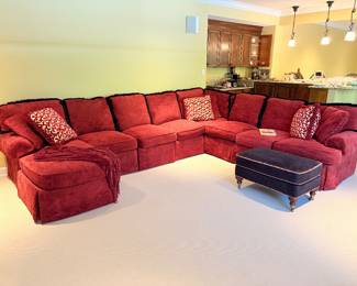 Century upholstered  ottoman $245 Sherrill Sectional Sofa $895