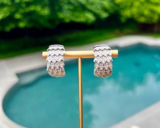 Roberto Coin 18kt White Gold Diamond Earrings 