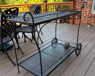 Vintage outdoor patio cart $195