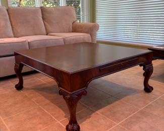 Baker clawfoot coffee table $595