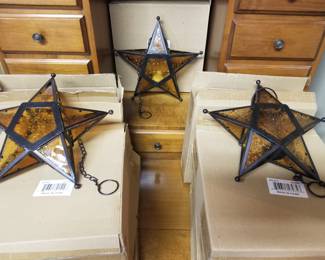 Arts & Crafts style tealight stars