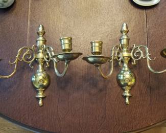 Brass wall sconces