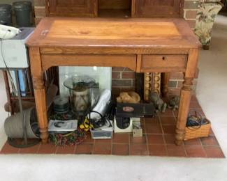 Vintage Rustic Solid Wood Writing Desk