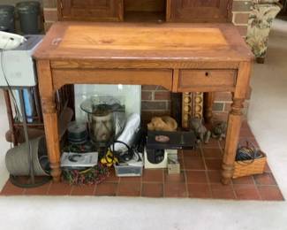 Vintage Rustic Solid Wood Writing Desk