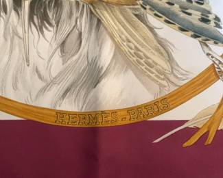 Hermès Silk Scarf  Chiens Au Rapport