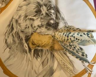 Hermès Silk Scarf  Chiens Au Rapport