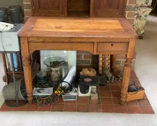 Vintage Rustic Solid Wood Writing Desk
