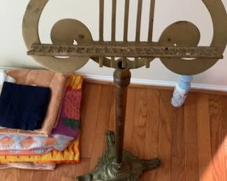 Vintage Brass Lyre Music Stand
