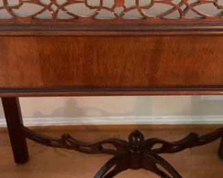 Chippendale Style Mahogany Silver Table with Pierced Gallery